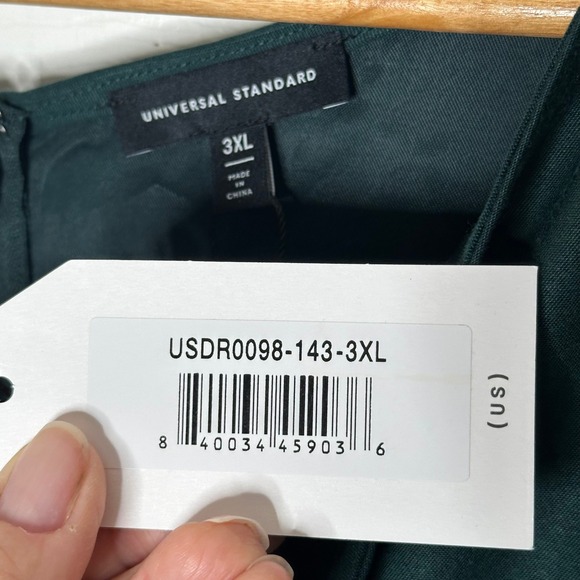 NEW Universal Standard Green V Neck Ruched Wrap Midi Dress‎ Plus Size 3XL - Picture 6 of 10